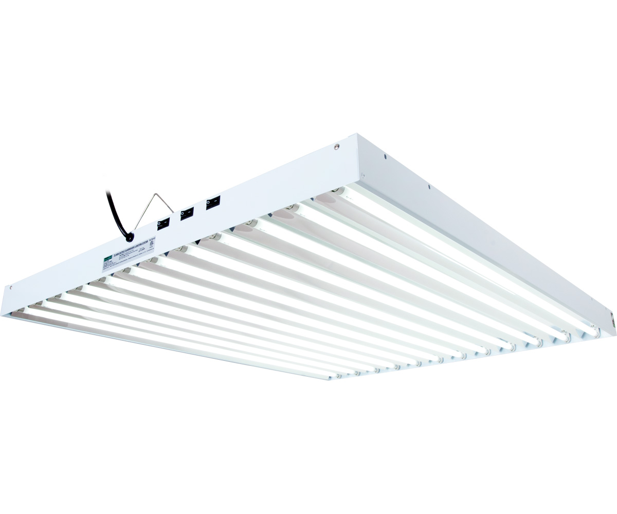 Agrobrite T5 648W 4' 12-Tube Fixture with Lamps