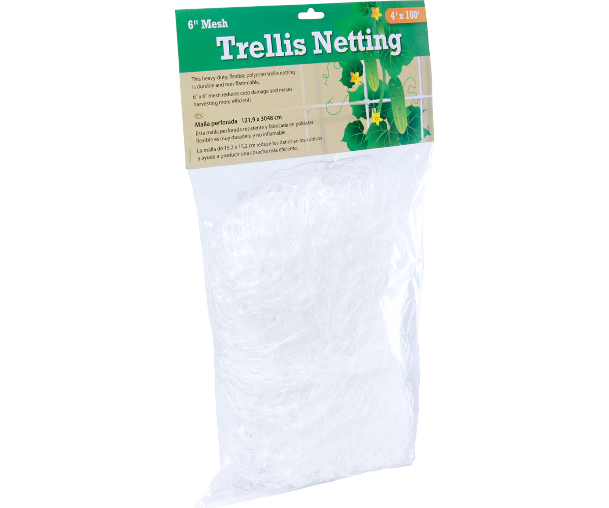 Trellis Netting, 4' x 100', 6" Mesh