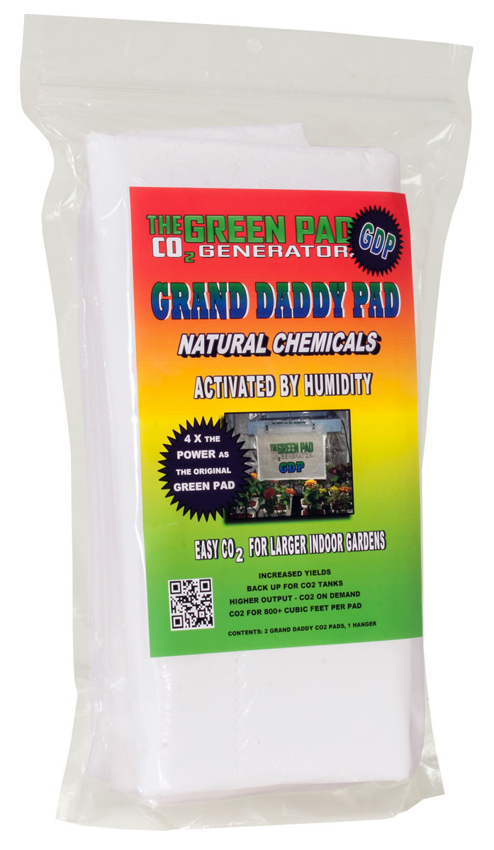 Green Pad Grand Daddy Pad CO2 Generator, pack of 2 pads w/1 hang