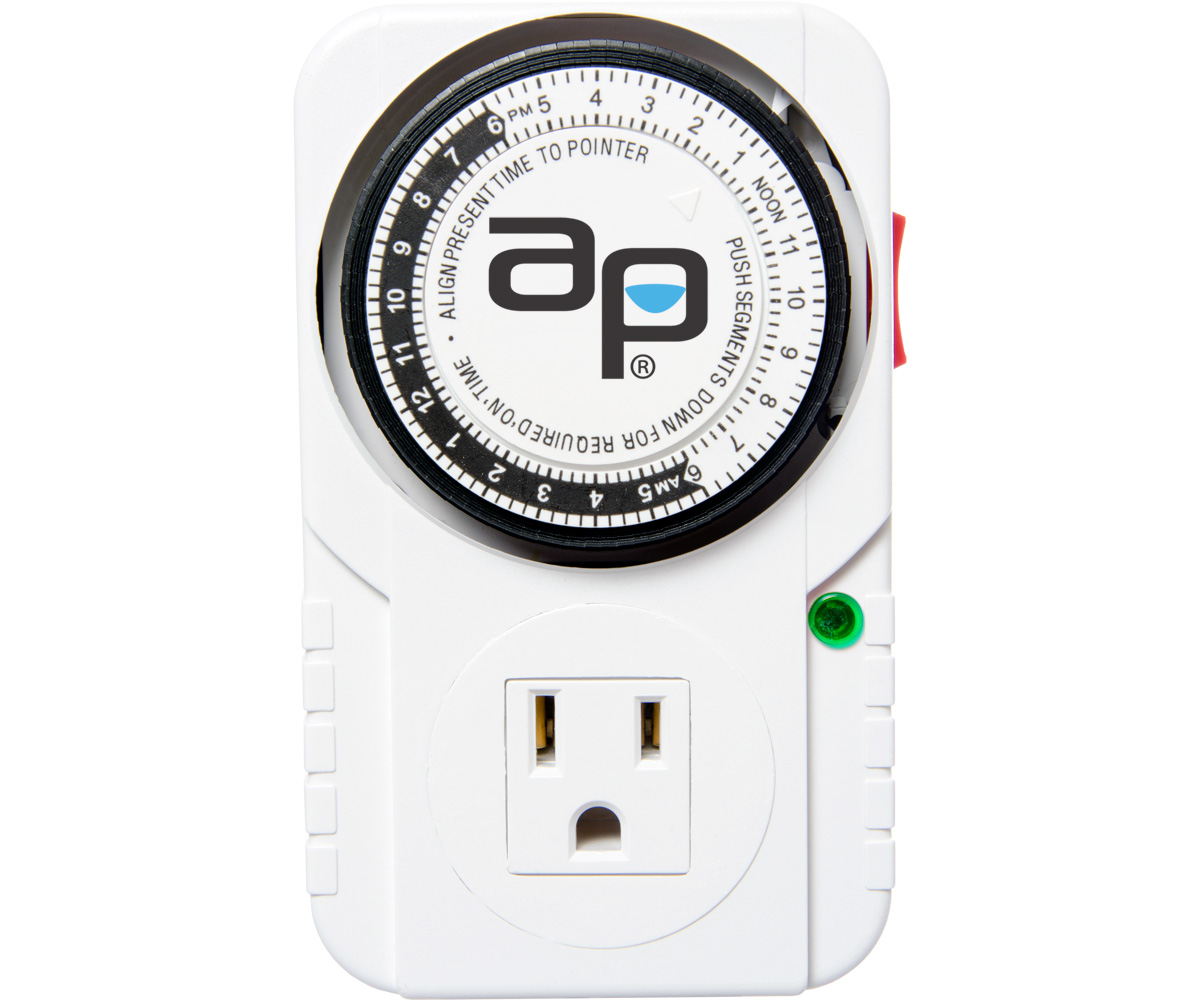 Autopilot Analog Grounded Timer, 1725W, 15A, 15 Minute On/Off, 2